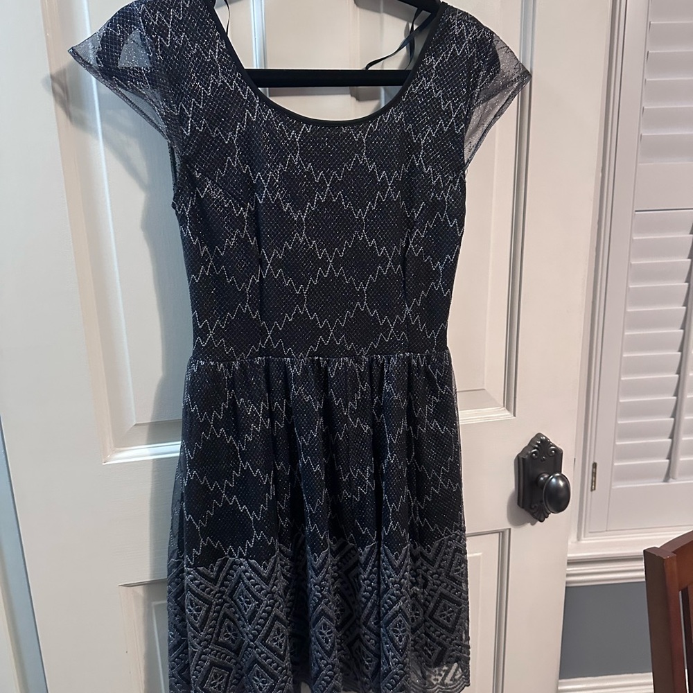 Pins & Needles Black and Gray Mini Dress